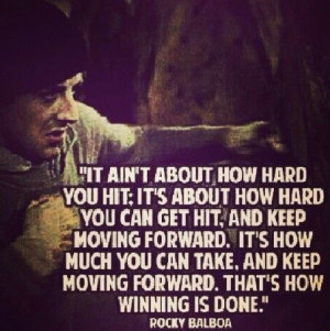 Boxing Quotes From Rocky Rocky quotes. via tara jones