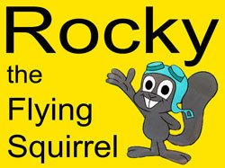Rocky The Flying Squirrel Coloring Page Rocky the flying squirrel