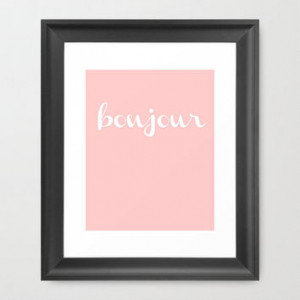 Paris Decor, Bonjour Sign, French Decor, Girl Bedroom Wall Quotes ...