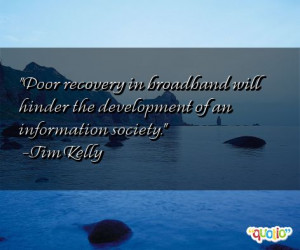 Poor recovery in broadband will hinder the development of an ...