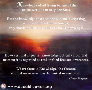 Knowledge of all living beings of the entire world is in only one ...