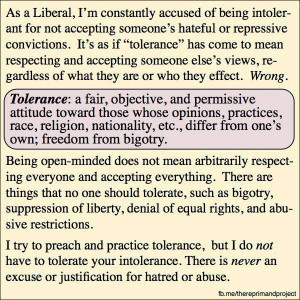 Meaning of being liberal...