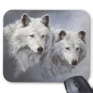 Wolf Snow Buddies Mousepad