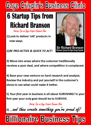 Business Tips - Billionaire Business Tips - Sir Richard Branson - 6 ...