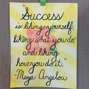 Stayed up late last night painting a poster for my cubicle at my ...