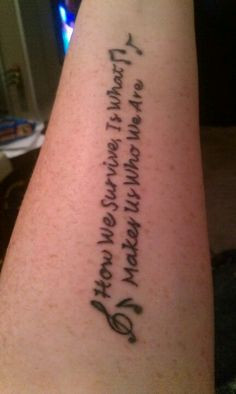 My Rise Against tattoo. This song has gotten me through a lot. More