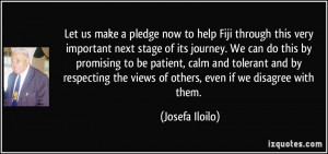 Let us make a pledge now to help Fiji through this very important next ...