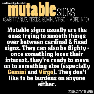 Zodiac City Mutable signs Gemini, Virgo, Sagittarius and Pisces