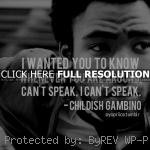 childish gambino, quotes, sayings, cute quote, rapper childish gambino ...