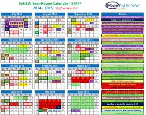 2013 2014 Year Round School Calendar