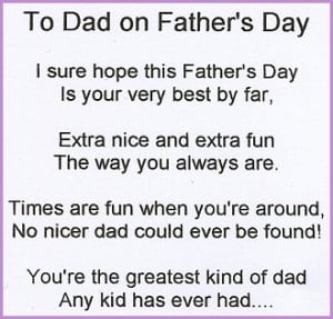 Funny Father's Day Poems 001