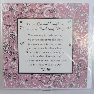 Our Granddaughter Card Large - 210mm x 210mm