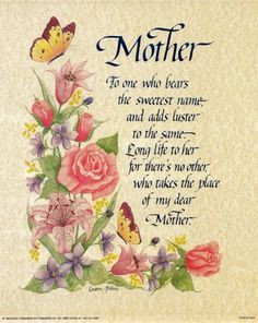 Memory Mother Poems | Mom In Heaven poem | Dear Mom in Heaven Memorial ...