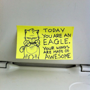 This Artist Leaves Motivational Sticky Notes On The Train For Other ...