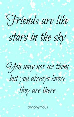 Friends are like stars in the sky - Free Printable from ...