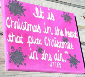 Christmas in the Air Quote on 8x10 Canvas