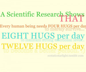feel. Do virtual hugs count? I see one person a day?….