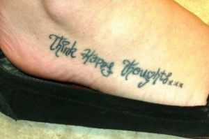cute foot tattoo quote