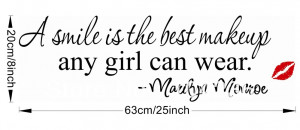 ... Any Girl Can Wear Marilyn Monroe Quote Wall Decal Sticker ZY8129