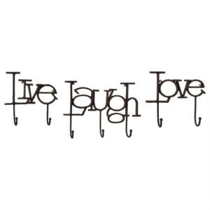 ... Furnishings Set of 3 Inspired Sayings Wall Mounted Hat and Coat Hooks