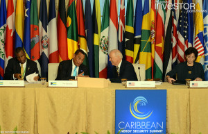 Pictured Prime Minister Perry Christie with Vice President of the