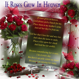 Missing Mother In Heaven Quotes | Mother – If roses grow in heaven ...