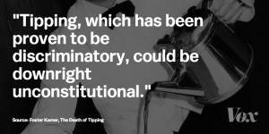 Tipping is discriminatory … and it might be illegal