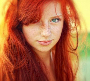 eyes, ginger, girl, red, red hair