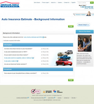 Insurance Quote Preview- American Family Page 1