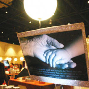 ... , with inspirational quotes on screens by Premier Event Productions