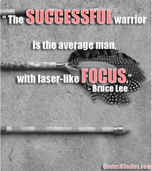 Be like a average man with laser like focus