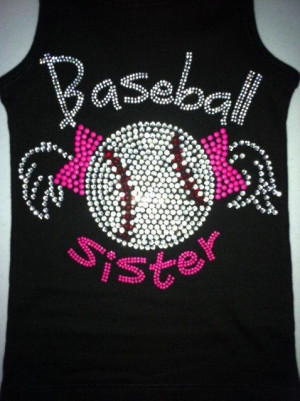 Baseball Sister Rhinestone Bling Tank or tee by SomethingGlitzy, $12 ...