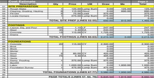 Construction Cost Estimate Template Free