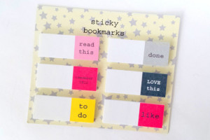 Colorful sticky notes / bookmarks, 6 different designs