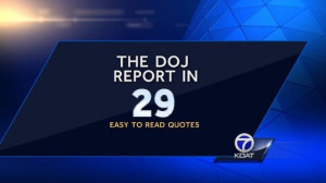... of Justice's report on APD using 29 direct quotes from the report