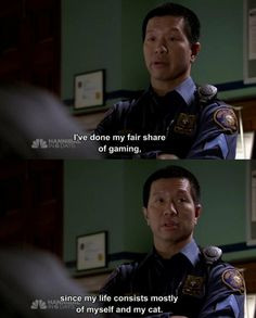 Sgt. Wu - Grimm (he is just SO FUNNY!) I wish we would see more of him ...