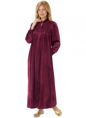 women 39 s long zip front robe