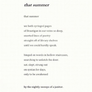 ... That Summer Poem nyc bgpoetry harlem love nomad poem poet poetry
