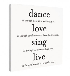 Dance Quote on Canvas
