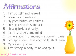You can use daily affirmations and intentions in all areas of your ...
