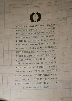 Jefferson Quotation from a letter to Samuel Kerchevel (c) 2008 Patty ...