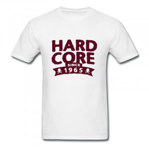 Fit T Mens Hardcore since 1965 - Birthday T-Shirt Printed Love Quotes ...