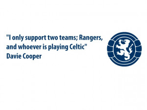Rangers FC Davie Cooper Quote Wall Sticker