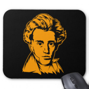 Soren Kierkegaard philosophy existentialist portra Mouse Pad