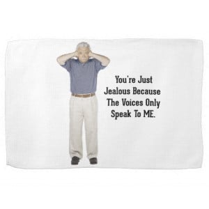 The Voices - Funny Sayings Quotes Kitchen Towels