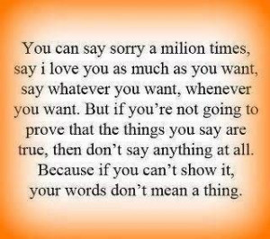 Actions speak louder...