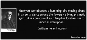 Have you ever observed a humming-bird moving about in an aerial dance ...