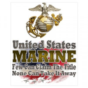 ... design featuring the usmc ega and the quote united states marine few
