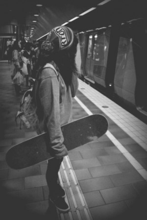 hat cute tumblr beanie riot skateboard teen skater hipster subway ...