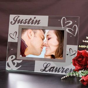 Romantic Gift - Engraved Couples Glass Frame
